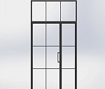 Drzwi metalowo szklane LOFT