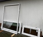 Okno tarasowe - rozkręcone - rama + 2x drzwi  x 1, Okno x 1, Profil CD60 x30 + UD30 x45 + narożnik a