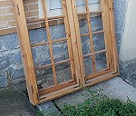 Okna drewniane 9 sztuk