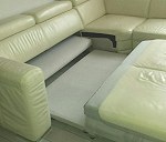 Narożnik ,sofa 3 i 2 osobowa i 2 fotele,łóżko złożone-deski