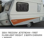 2004 Freedom Jetstream first class caravan (value £4000)