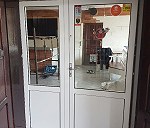 drzwi sklepowe z ramą (profil aluminiowy przeszklony ) wymiary 2.00 m x 1.60 m