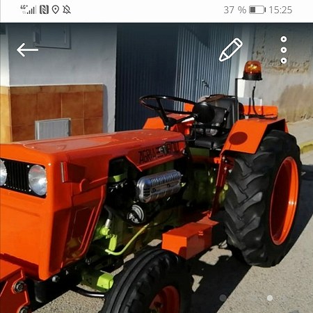 Tractor Agria 8800Z con remolque cultivador