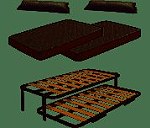 cama nido estructura basica metal con 2x sommiers/colchones
