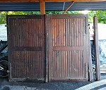 Drzwi garażowe drewniane x 2