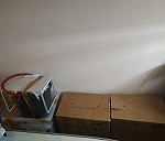 Cajas 21–30, Impresora en caja x 1, Olla express en caja x 1, Bicicleta x 1, Bolsas azules de Ikea  